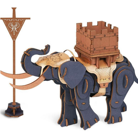 Elefante Guerriero - Puzzle 3D Legno